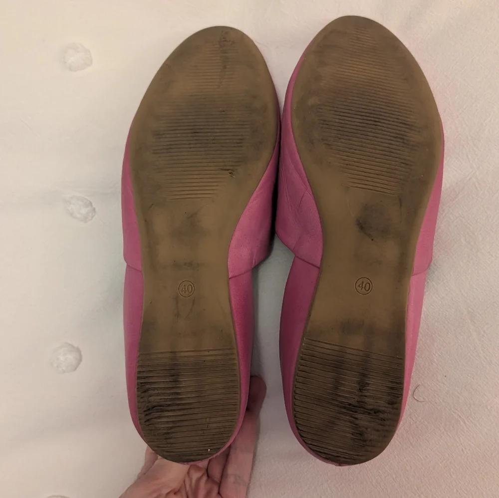 Miz Mooz Women's Pink Leather Loafers - Picture 5 of 8